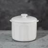 Wutuo White Porcelain Double Boiler Lid and Inner Pot Set
