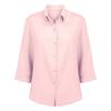 Womens Button Down Shirts 3/4 Sleeve Casual Collared Shirt Loose Blouses Solid Color Tops With Pocket