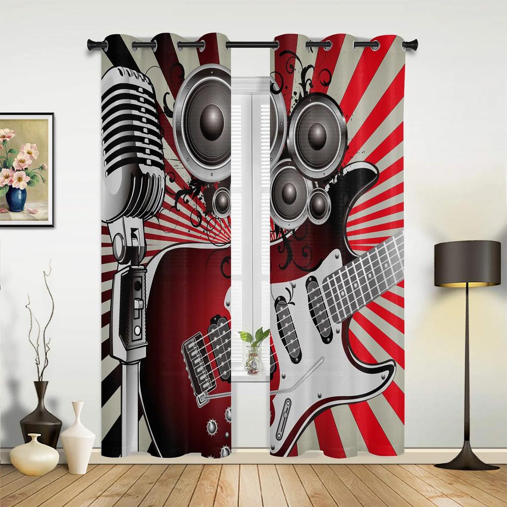 Farm Rooster Chicken Retro Illustration Window Curtains Home Decor Living Room Curtains Kid's Room Cortinas For Kitchen Bedroom