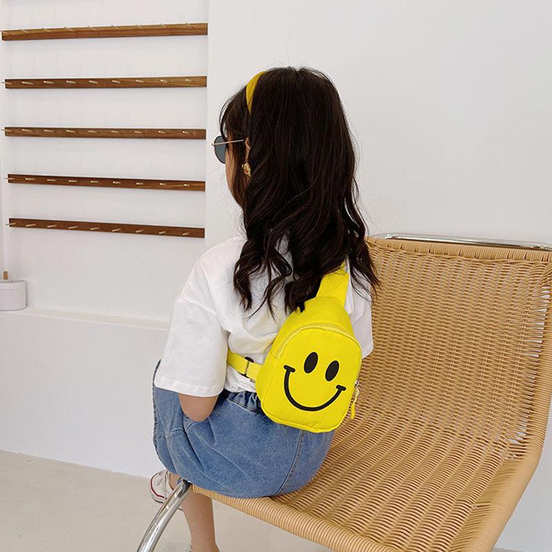 2024 Smiley Face Crossbody Backpack – Large Capacity for Kids, Baby Girls, and Toddlers