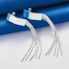 Luxury 925 Sterling Silver Exquisite Tassel Earrings for Women, Fashionable Gift Jewelry Wedding Accessories