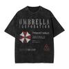Biohazard Chris Redfield Klassiek Personage Vintage Gewassen Game T-shirt, Unisex Survival Horror Game Fan Streetwear Tee, 100% Katoen