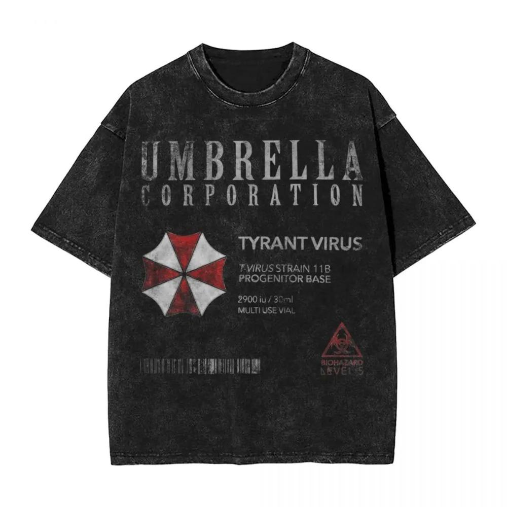

Biohazard Chris Redfield Классический персонаж Винтажная стираная игровая футболка, Унисекс Уличная футболка для фанатов хоррор-игр на выживание, 100% хлопок L