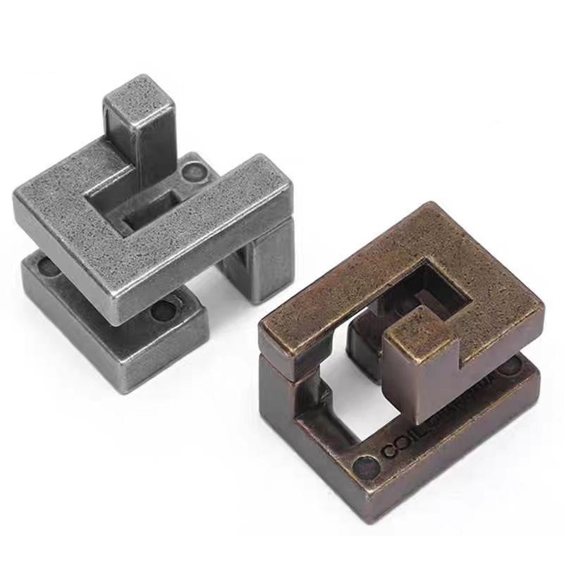 Magic Difficult Brain Teaser IQ Test Metal Puzzle Toy Mind Challenge Unlock Interlocking Educational Gifts For Kids Boys Girls