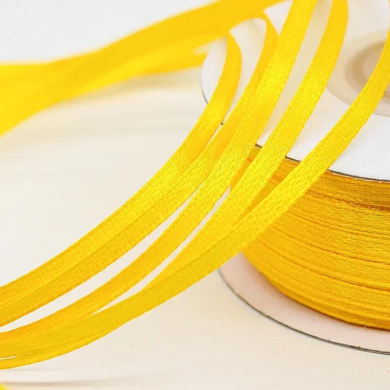 100yards 3MM Double Sided Satin Ribbon DIY Handmade Gift Wrapping Christmas Wedding Decorations Clothing Accessories Ribbons