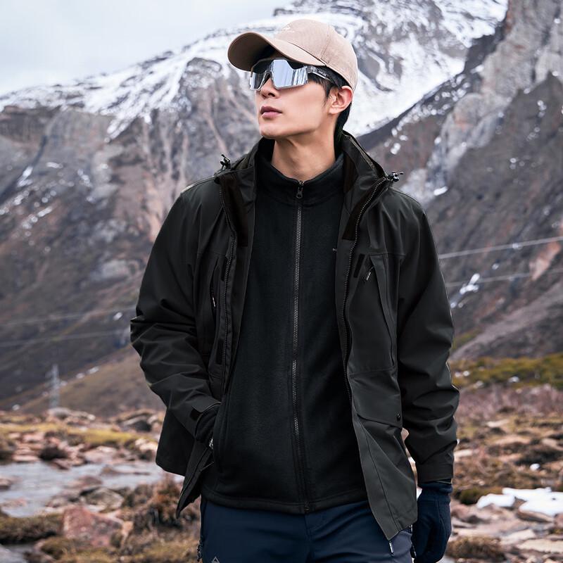Toluozhe 3-in-1 Waterproof Windproof Outdoor Jacket