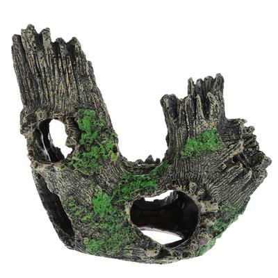 Aquarium Hollow Log Decor Multifunction Resin Fish Hiding Cave Non-toxic Aquarium Decoration for Fish Tank Aquarium Accessories