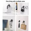 Universal Headphone Stand Adhensive Plastic Wall Mount Hanger Under Desk Headset Rack Holder Support For Gaming Earphone Bracket