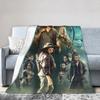 The Walking Dead Daryl Dixon Flannel Blanket Horror Movie Custom Throw Blanket for Home 150*125cm Plush Thin Quilt