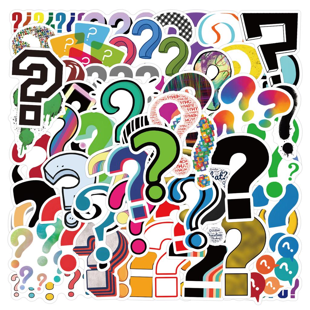 60 Question Mark Graffiti Stickers Decorate Car Laptop Handbook Stickers