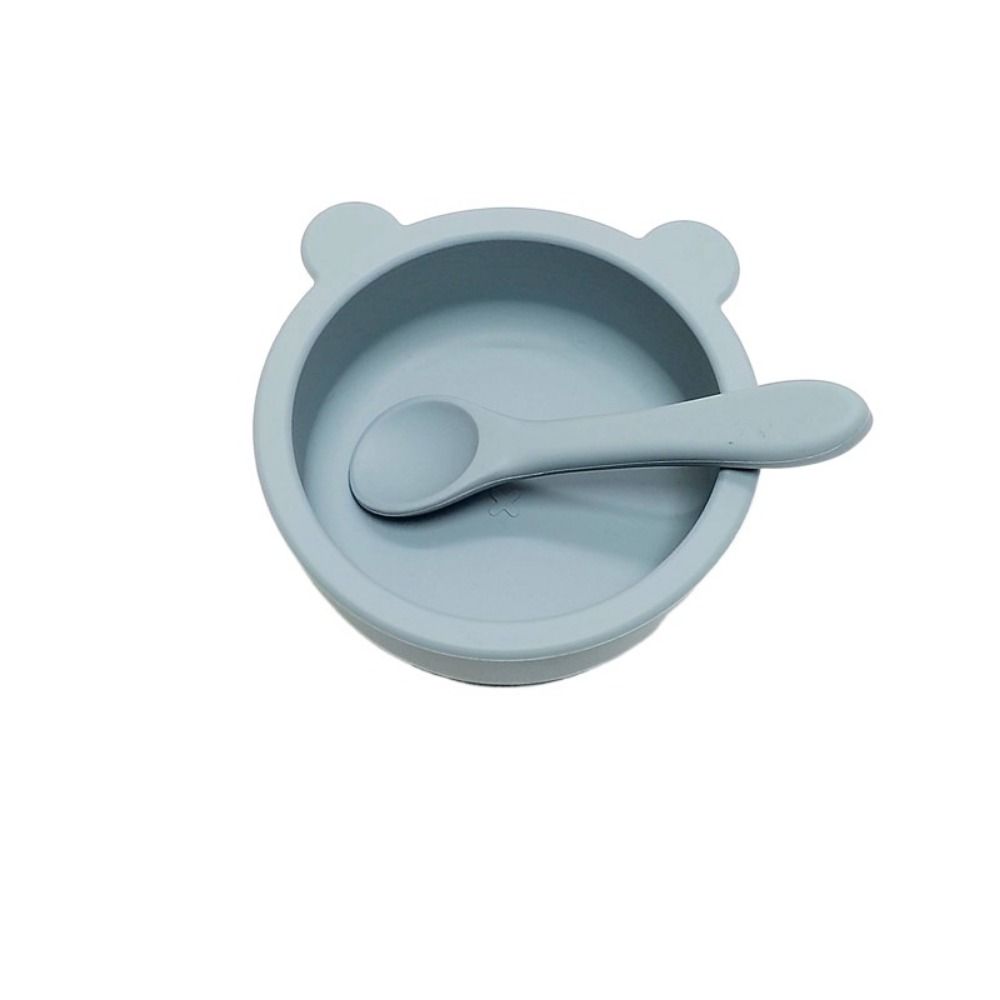 Flexible Feeding Tableware Waterproof Feeding Bowl Set Unbreakable Baby Bowls with Spoon  Toddlers