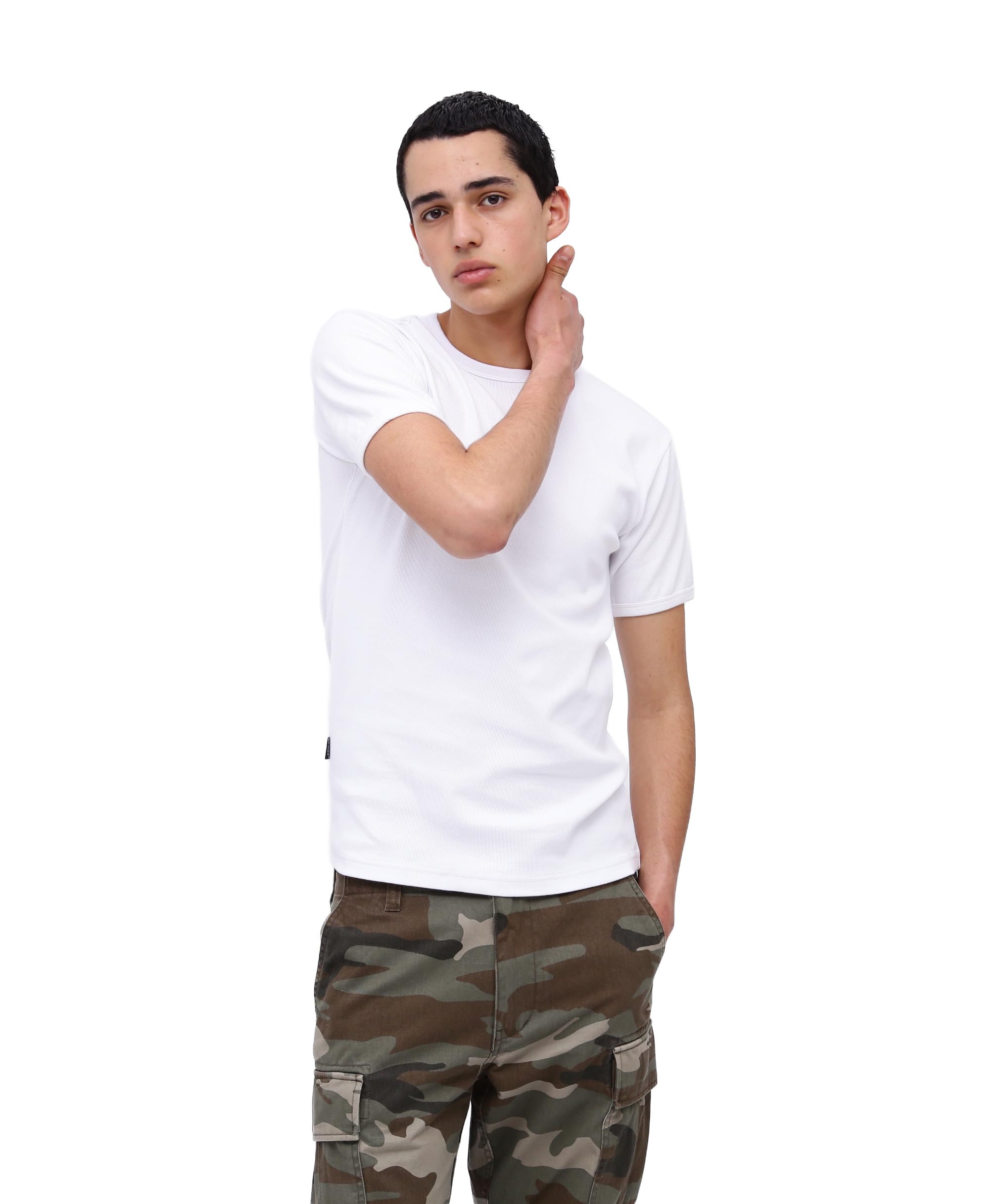 AVIREX DAILY RIB CREWNECK TEE 6143502 men s S white