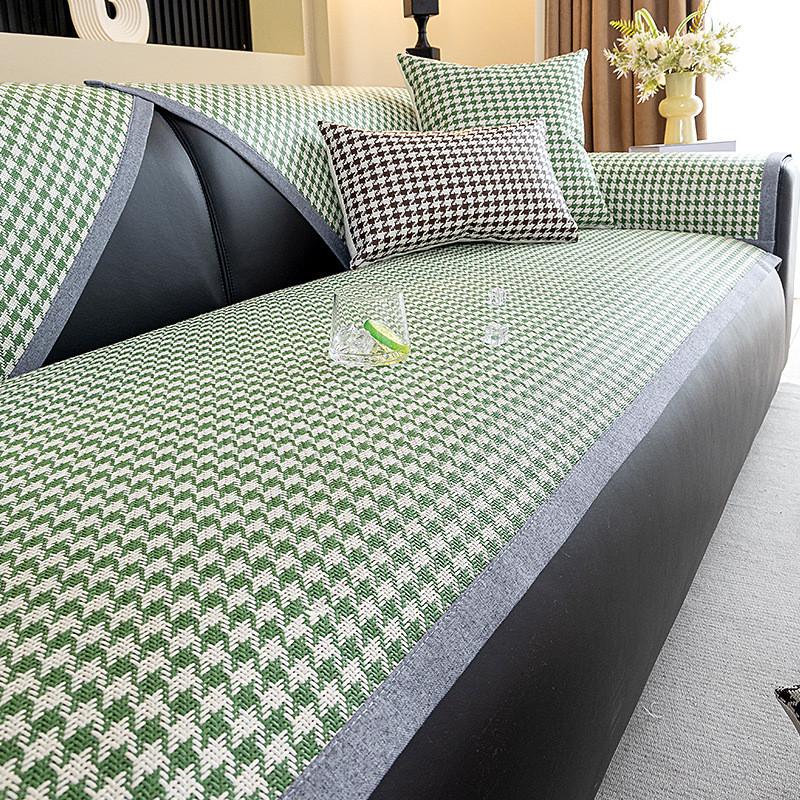 1Pcs Summer Rattan Mat Sofa Cover Simple Cool Feeling Non-Slip Couch Cushion Machine Washable Wear Resistant Sofa Backrest Towel