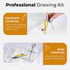 Nicpro 22 PCS Compass Geometry Tools with Case, Drafting Tools Geometry Set with Swing Arm Protractor, Rulers, Metal Compass, Square Set, Mechanical