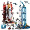 Children's Small Particle Compatible Building Blocks Include500Multi-piece Spaceship and Rocket Launch Center Building Toy Set -