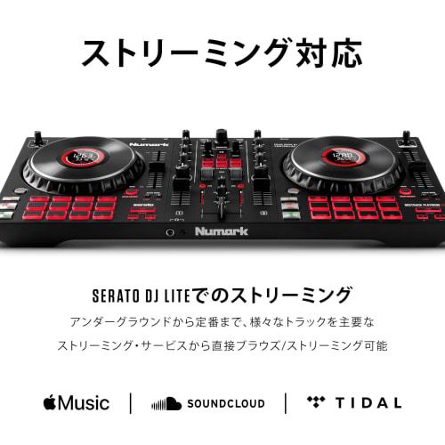 Numark DJ Controller, 4-Deck, Touch-Sensor Jog Wheels, Serato DJ Lite, DJ Mixer, Streaming, DJ Equipment, FX Paddles, Built-in Audio Interface, Numark