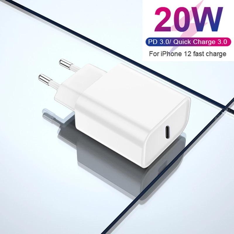 

20W PD Fast Charger 3A for iPad & Android, Type-C, US/EU Compatible Without packaging box