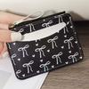 Zipper Bow Wallet PU Leather Card Holder Portable Short Card Bag  Daily