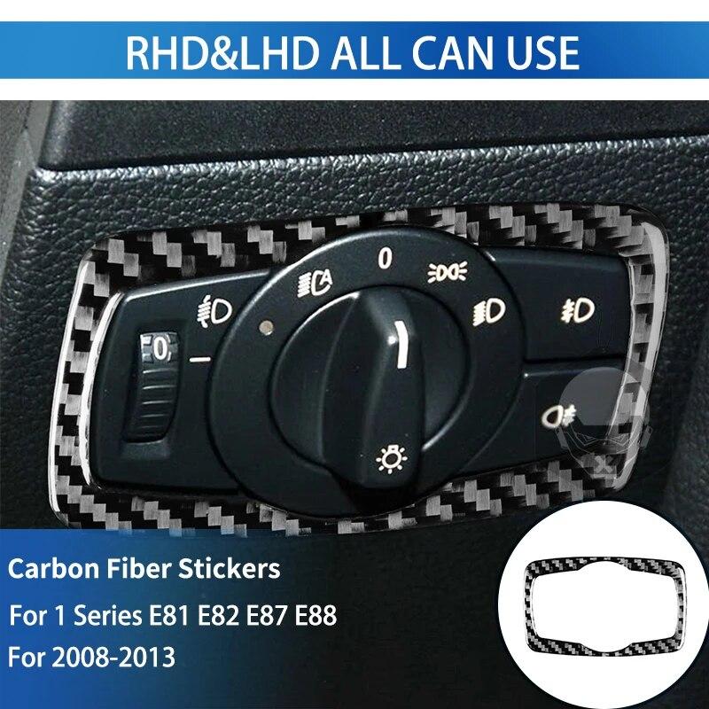 Pentru BMW Seria 1 E81 E82 E87 E88 2008-2013 Trim de schimbător de viteze Autocolant din fibră de carbon Cutie de viteze Interior Carcasa panoului consolă centrală