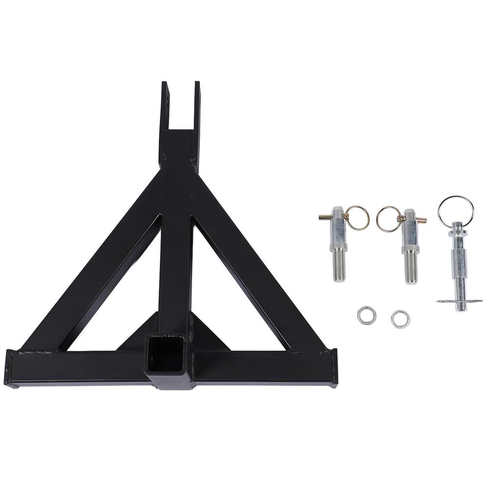 3 Point Trailer Hitch 2 Receiver Quick Hitch 3000lbs Traction Force Heavy Duty Steel Tractor Drawbar Hitch Adapter For