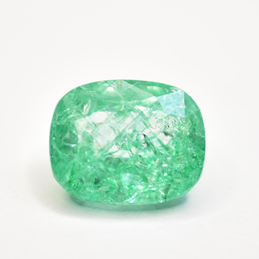 STUNNING Natural EMERALD Green Cushion Cut 14.55 Ct Certified Loose Gemstone