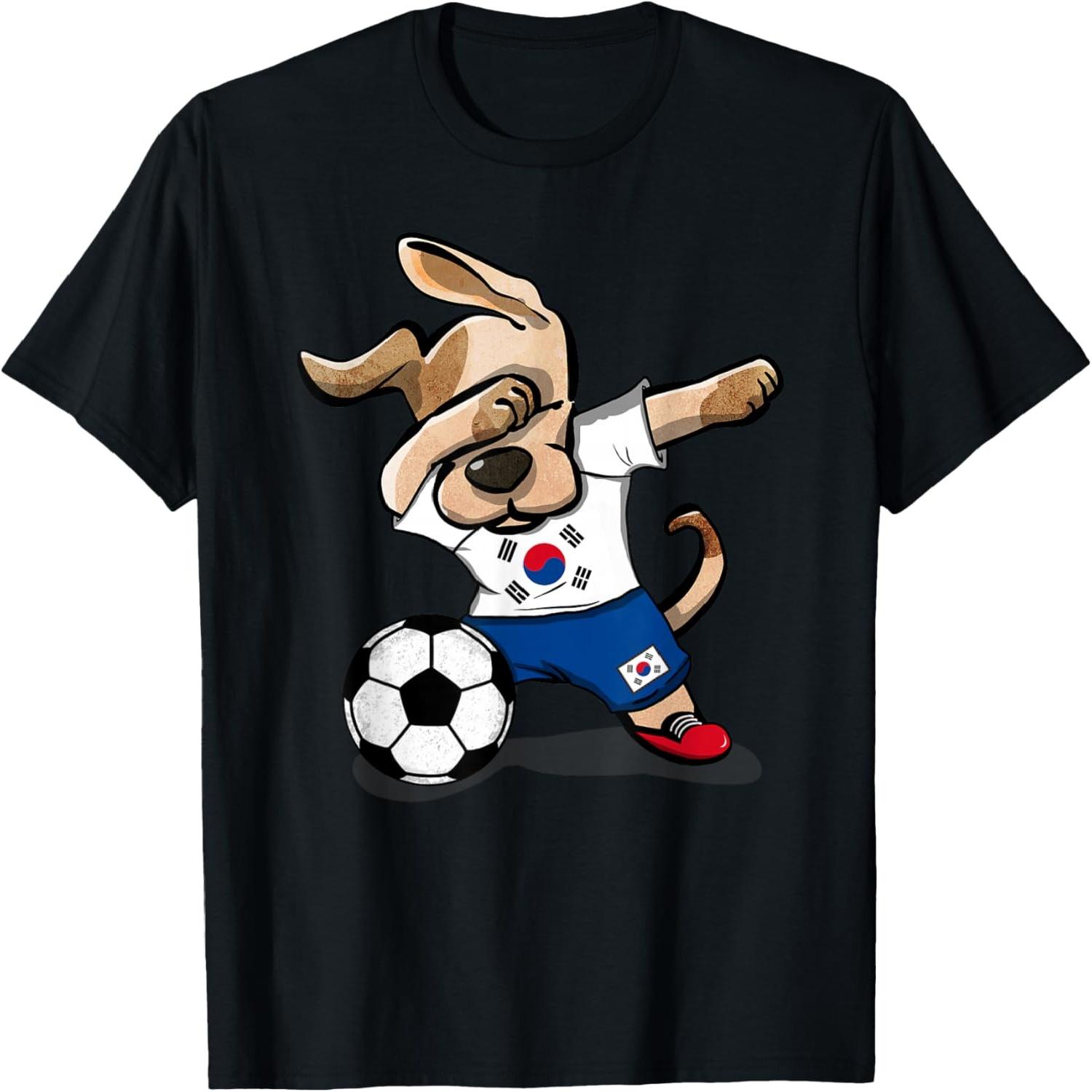 Dabbing Dog South Korea Soccer Jersey Korean Football Team T-Shirt S
