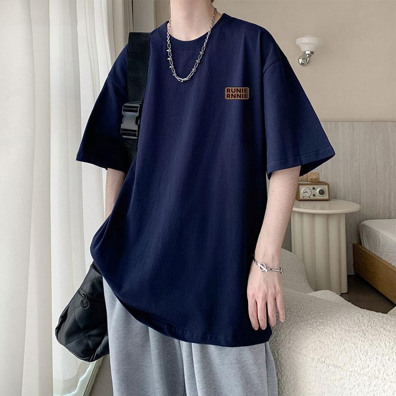 Tricouri de vară pentru bărbați bumbac tricou cu mânecă scurtă țesătură confortabilă îmbrăcăminte sport