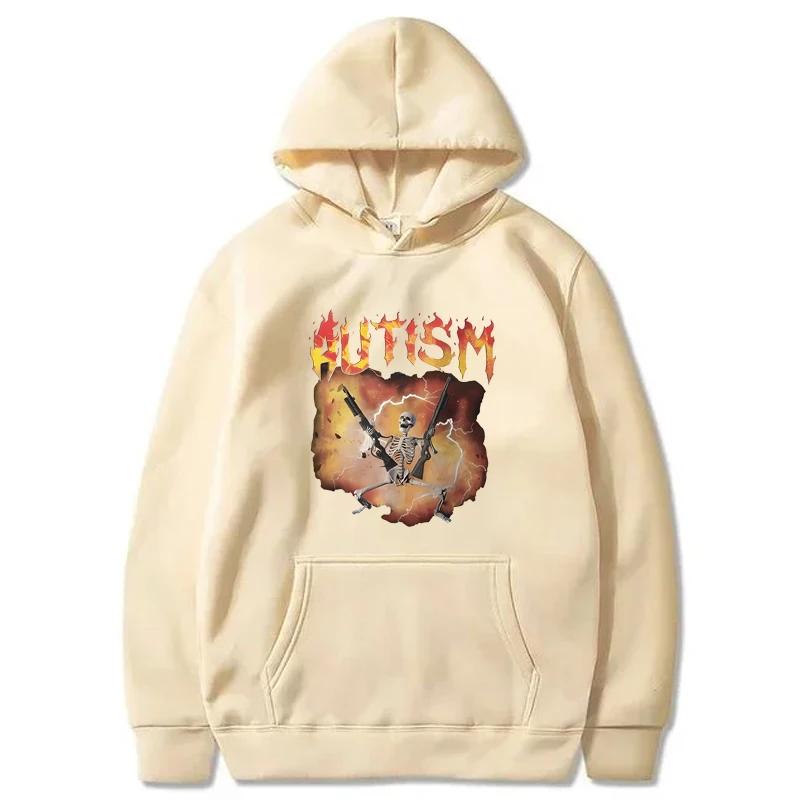 Autism Funny Hoodie Men Women Casual Loose Round Neck Long Sleeve Pullover Autumn Winter Fashion Fleece Tops Sweatshirts