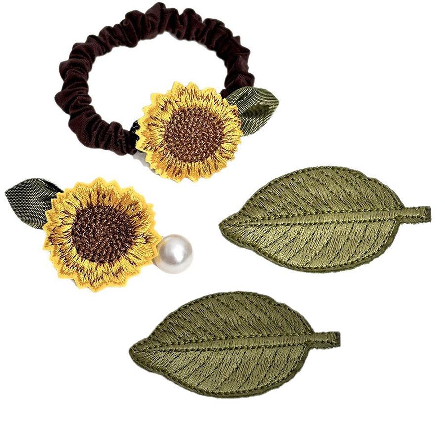 

4 шт. Модные эластичные резинки для волос с подсолнухом на удачу для женщин, девочек, резинки для волос, веревка, милая заколка, боковые зажимы для волос, аксессуары
