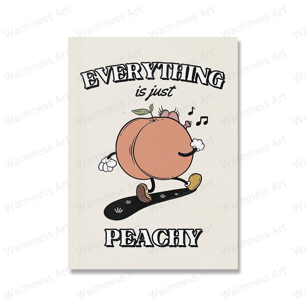 Retro Coffee Fruit Sunshine Canvas Painting Prints Fun Kitchen Posters More Espresso Less Depresso Quotes Canvas Wall Art Decor No Frame