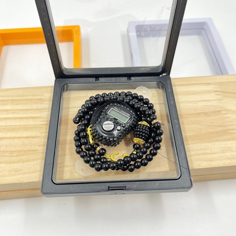 2pcs/box 99-Prayer Tasbih Beads Prayer Beads Imitation Pearl Resettable Prayer Gift Box Handheld Bracelet 2-Piece Set