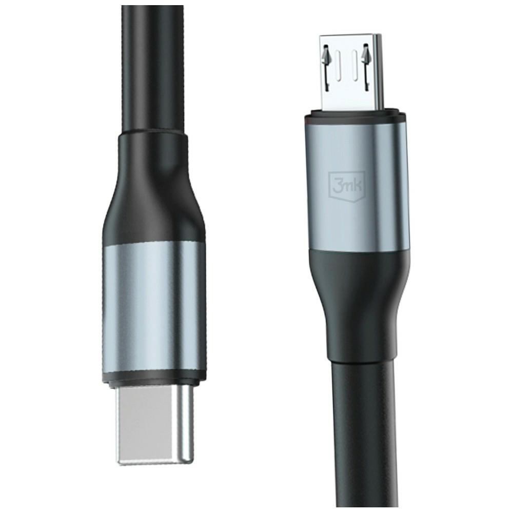 Kabel 3Mk Hyper Cable N-Series Usb-C Do  Micro Usb 3M Qc 3.0 5V/2A 10W Czarny
