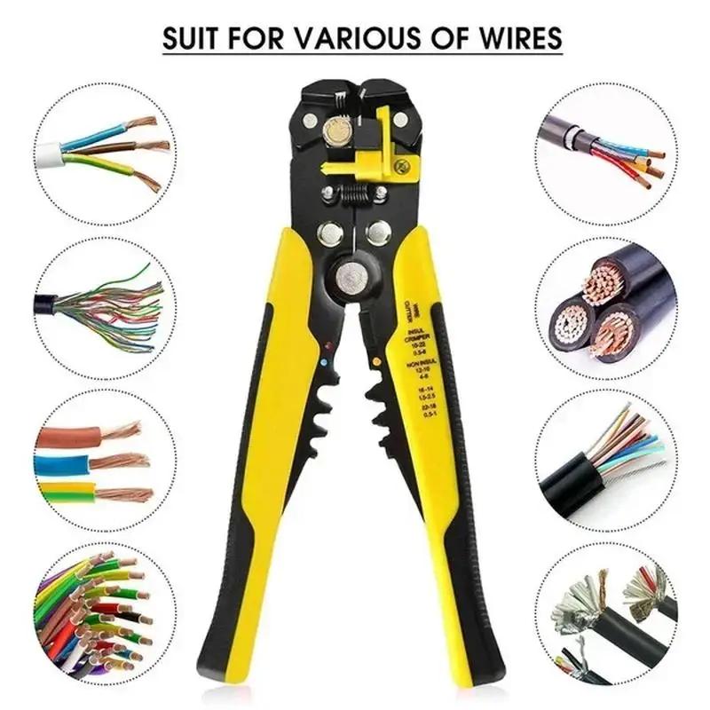 Crimper Cable Cutter Automatic Wire Stripper Multi Functional Rapid String Plers Crimping Pliers Terminal 0.2-6.0mm²
