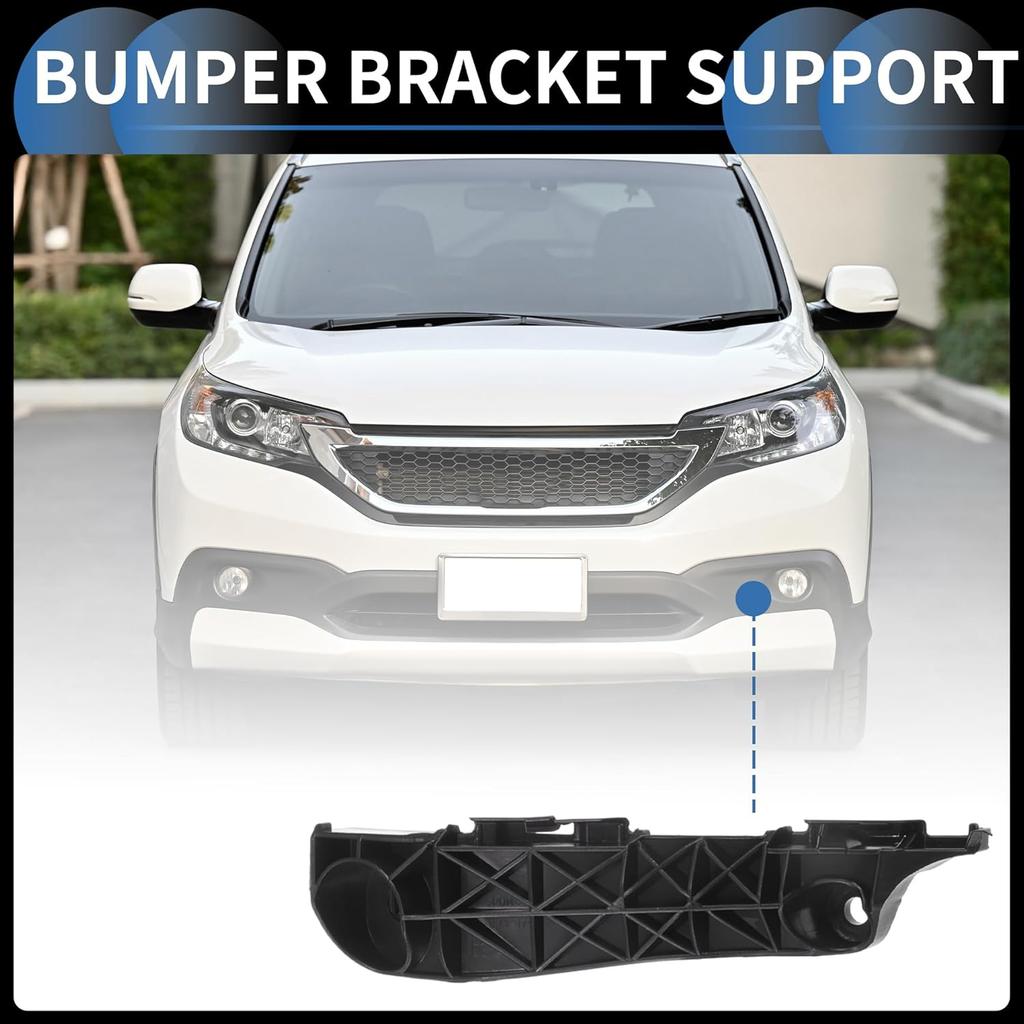 Bumper Support Bracket, Right Side Front Bumper Retainer Bracket Hold Mount No.525350R020 for Toyota RAV4 2006-2012 ABS Plastic Black, 1 Pc