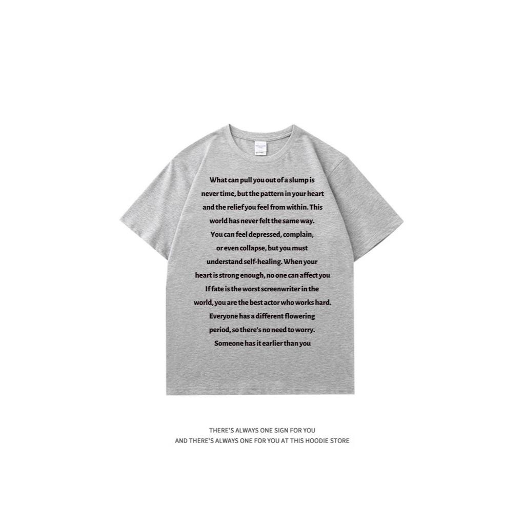 Letter printing casual style short-sleeved t-shirt women's summer new trendy brand loose and versatile inner half-sleeved top