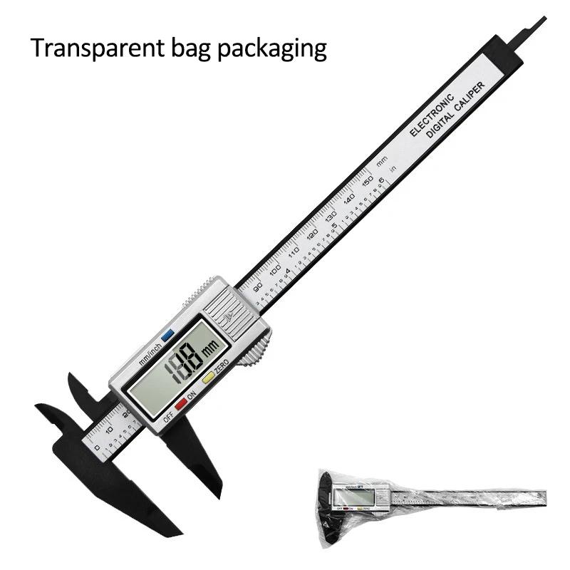 Carbon Fibre Vernier Calipers 0-150mm Accuracy 0.1 Electronic Digital Caliper Plastic Gauge Micrometer Ruler Measuring Tools