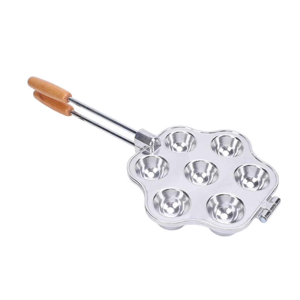 7 Holes Egg Tart Pan Aluminum Alloy Egg Tart Baking Tray with Handle for Small Pie Pudding Cupcake