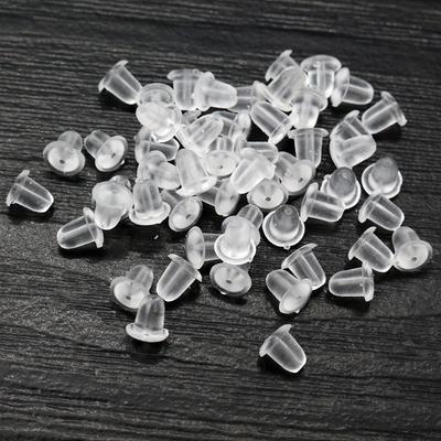 Multi-colors Metal and Plastic Earring Back Plug Cap Nail Accessories Anti-allergic Anti-inflammatory DIY Jewelry Accessories
