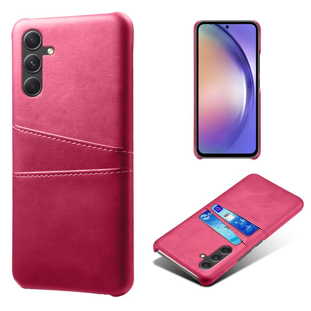 Pour Samsung Galaxy A35 5G Coque de Téléphone Cuir+PC Housse Antichoc avec Double Fente pour Cartes