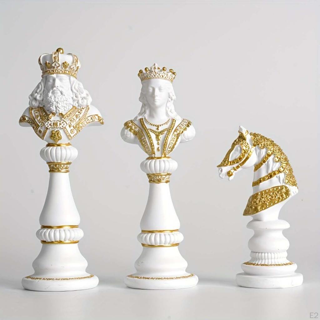 Internationale Schach Statue Harz Figur Kunst Dekoration Tabletop Ornament Skulptur für