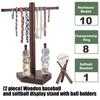 Wood Baseball Accessories Jewelry Organizers for Rings Necklaces and Ball Stand Elegant Necklace Holder