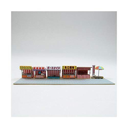 Sankei 1/150 Nostalgic Diorama Series Street Stall Set B Paper Craft
