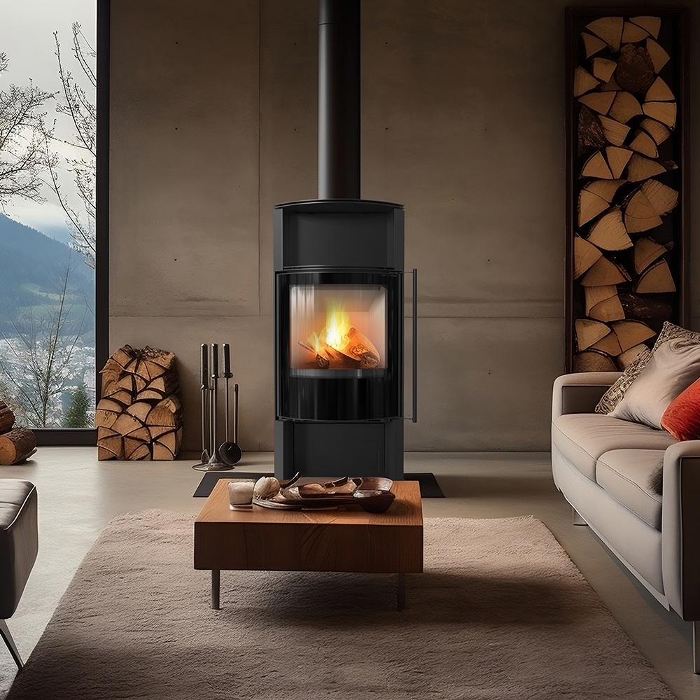 Wood burning steel stove KRATKI TOFA Ø 150 8 kW