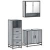 VidaXL Ensemble de meubles de salle de bain 3 pcs Sonoma gris, armoire de salle de bain, armoire de rangement de toilette, 3301038