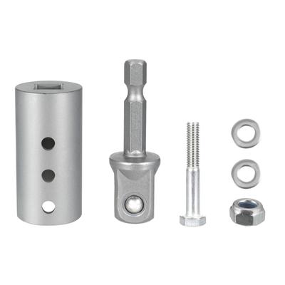 Stainless Steel Trailer Jack Drill Adapter Kit with 12 " " Socket Adapter Bit Compatible with 1 Inch