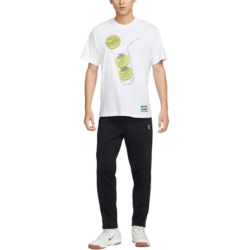 Nike T-shirt ras du cou ample court à manches courtes raglan pour homme Blanc HJ3469-100