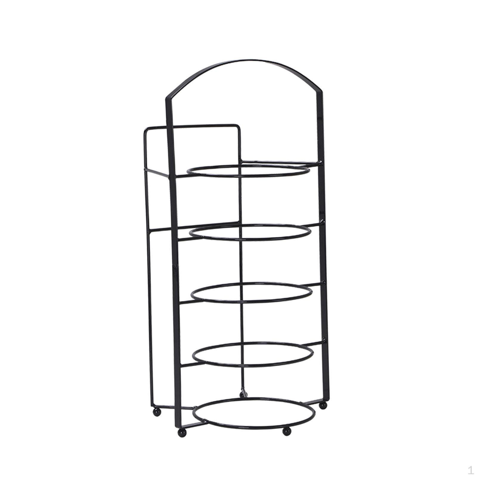 

Регулируемая полка-органайзер для кухни с 5 ярусами для хранения на столешнице чёрный