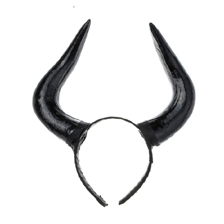 Gothic Horn Hair Hoop Ox Horn Headband Photo Props Halloween Party Headwear