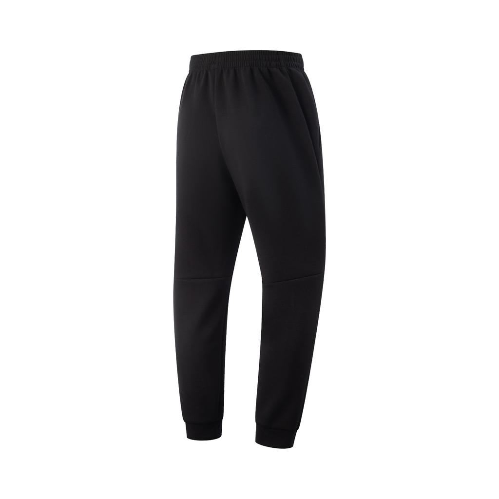 Li-Ning Comfortable Simple Versatile Mid-Rise Tapered Knit Sports Pants Men Bottoms Black AKLV331-5