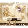 Modische, exquisite Schmuck-Tapete mit Blumenmotiv, luxuriöse Soft-Pack-Tapete mit Blumenmotiv, für Wohnzimmer, Schlafzimmer, Heimdekoration